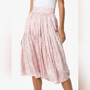 Shrimps Ray Cat Print Tiered Skirt